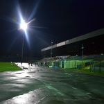 Test oświetlenia na stadionie Stomilu Olsztyn