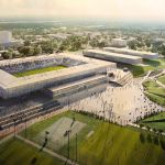 Projekt nowego stadionu w Olsztynie.