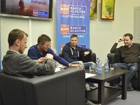 Piłkarze Stomilu Olsztyn gościli w "Radio Olsztyn"