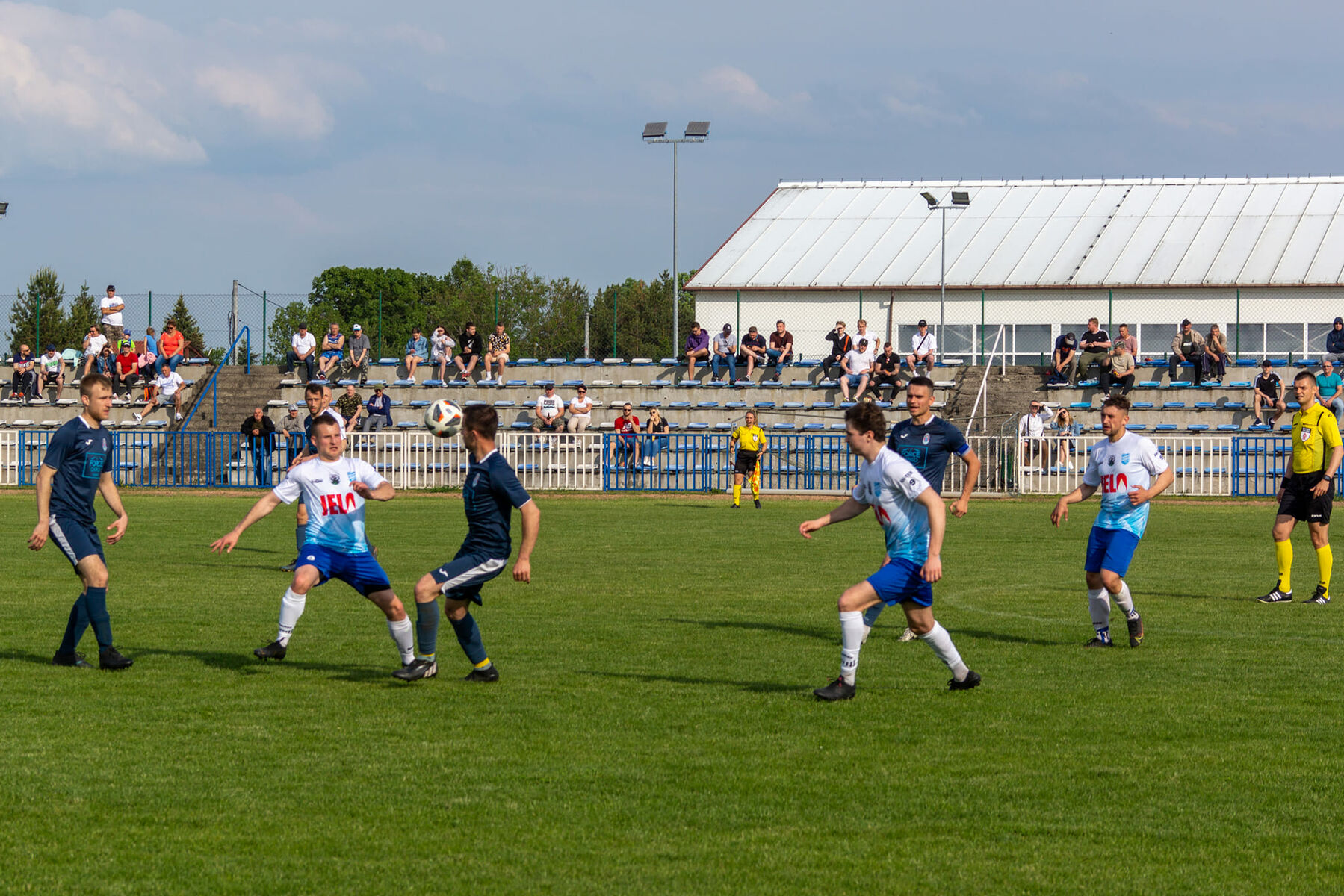 Błękitni Pasym w ostatnim meczu przegrali 1:3 z Błękitnymi Orneta. Fot. Wiesław Nosowicz