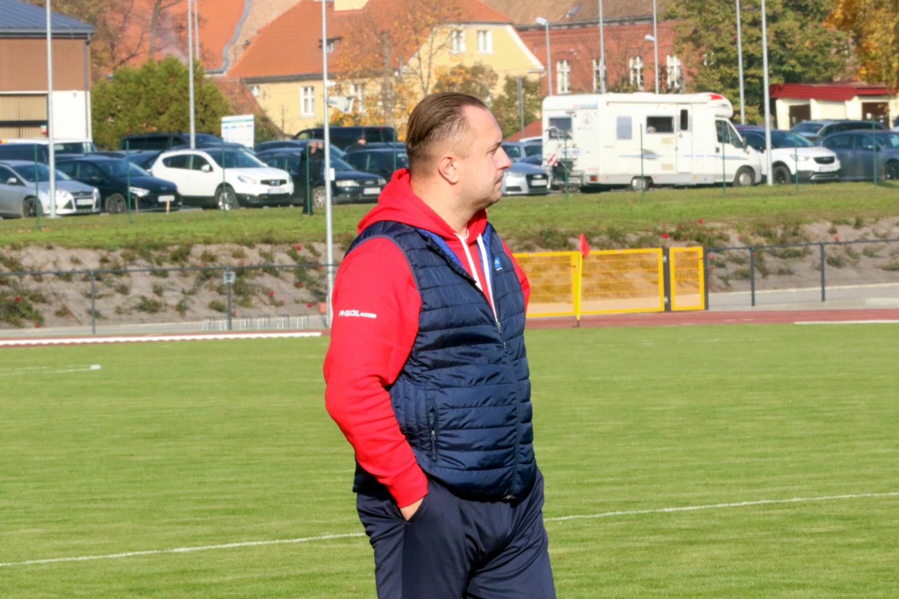 Marek Śnieżawski, trener Sokoła Ostróda. Fot. Emil Marecki