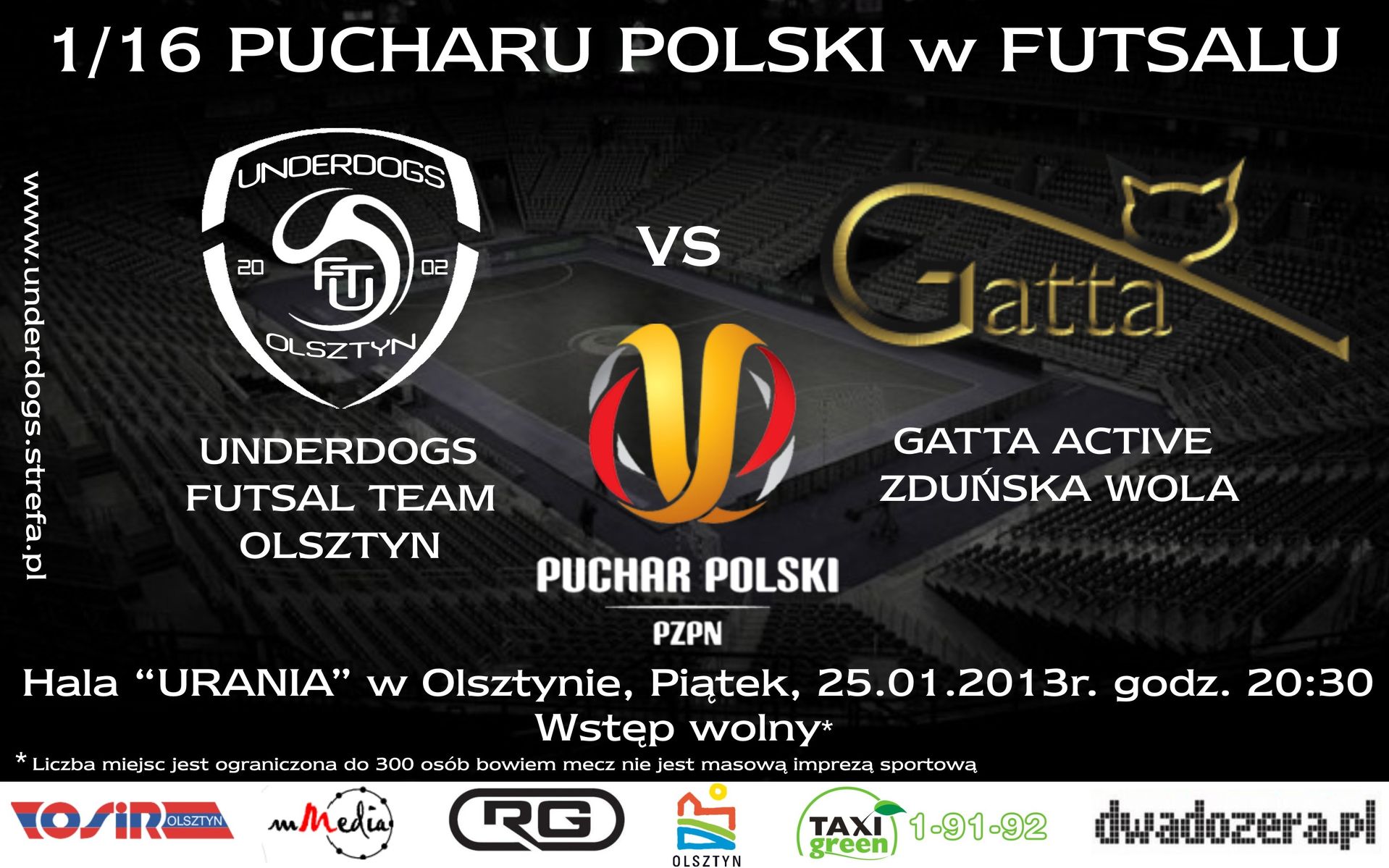 Plakat promujący mecz w Olsztynie. Fot. Materiały prasowe organizatorów