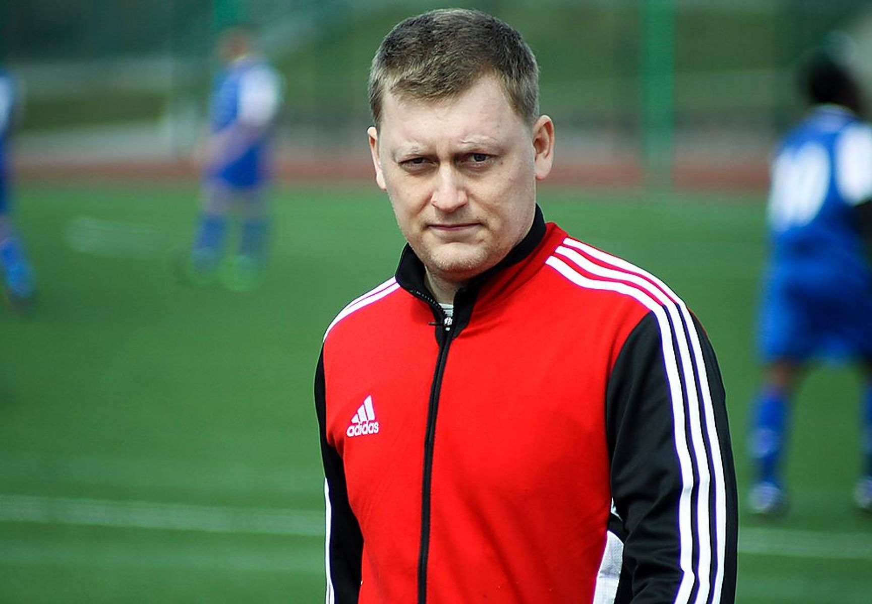 Marcin Goniszewski, trener Drwęcy Nowe Miasto Lubawskie. Fot. Artur Szczepański