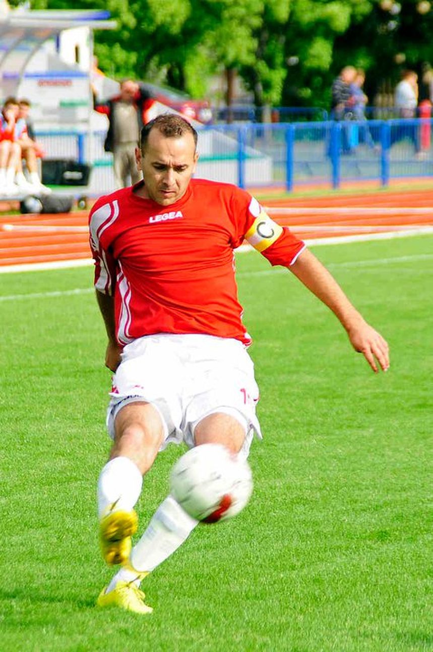 Krzysztof Piwiszkis to jedne z bardziej doświadczonych a za razem  najstarszy zawodnik drużyny z Korsz fot.Damian Lemański