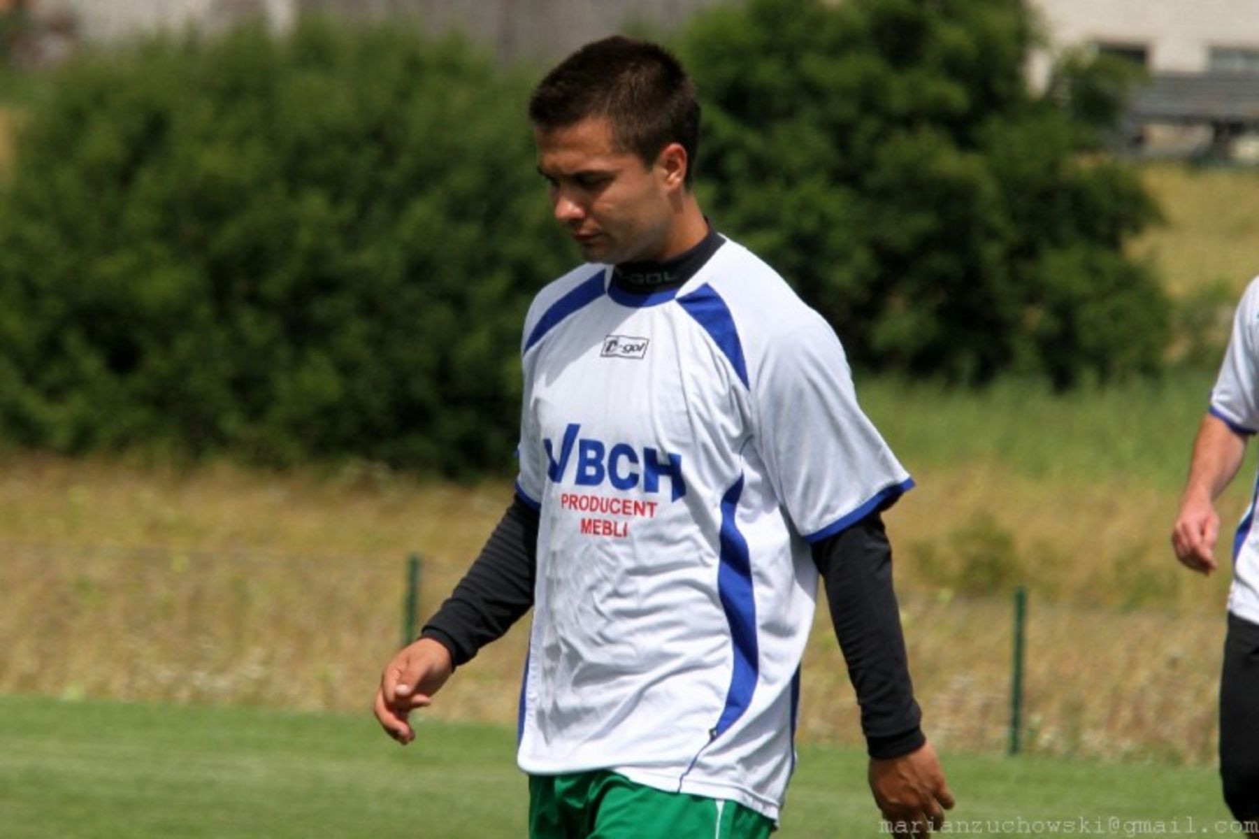 Daniel Chiliński strzelił w Ełku bramkę na 1:0 dla morąskiego Huraganu. Fot. Archiwum piłkarza