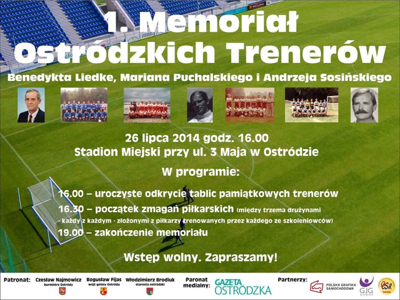 Plakat promujący I Memoriał Ostródzkich Trenerów