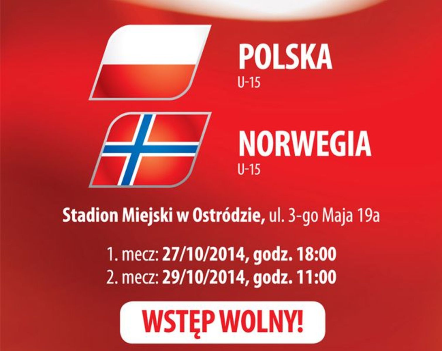 Plakat promujący mecz. Fot. wmzpn.pl
