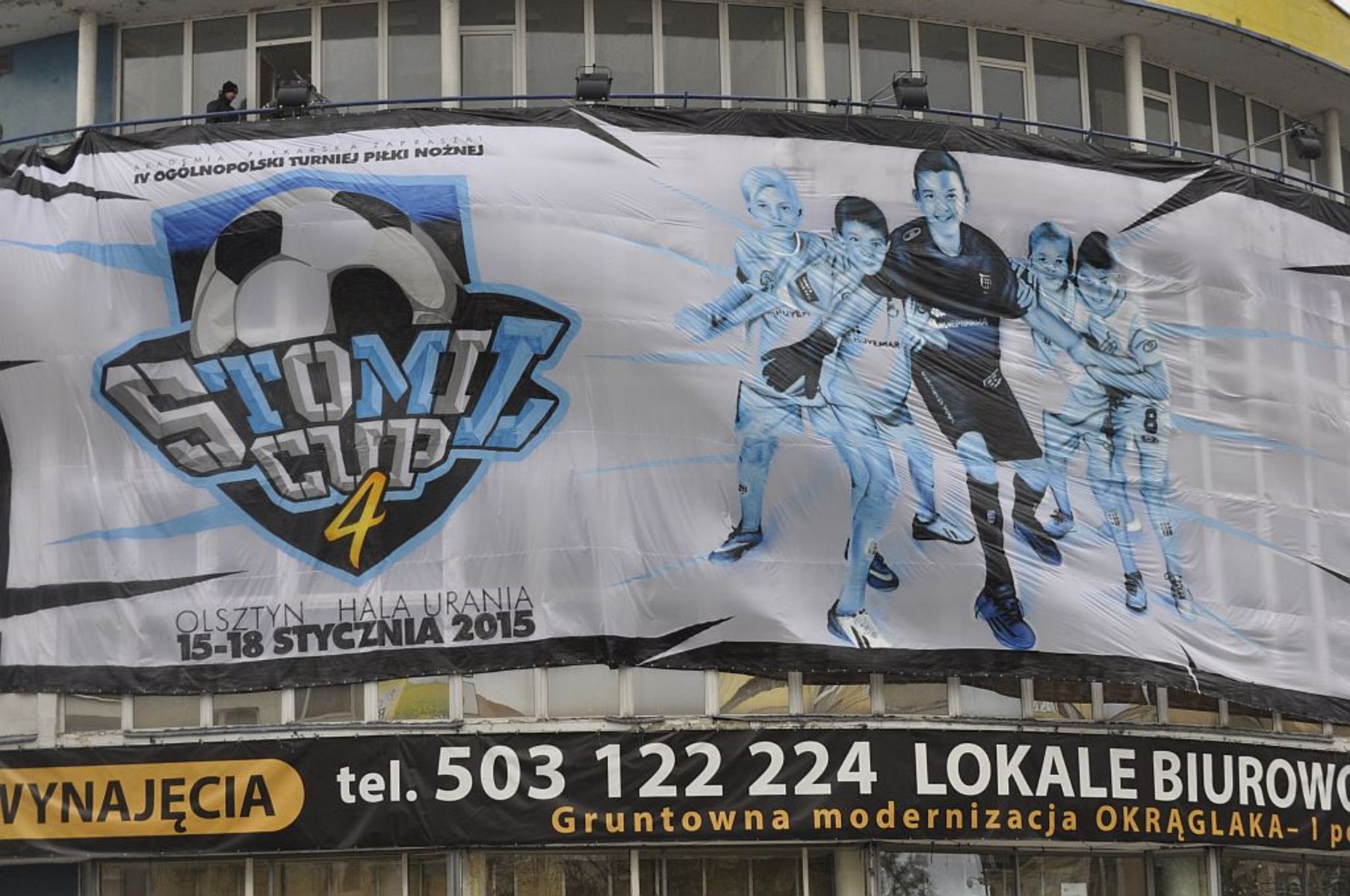 Reklama Stomil Cup w centrum miasta. Fot. Emil Marecki