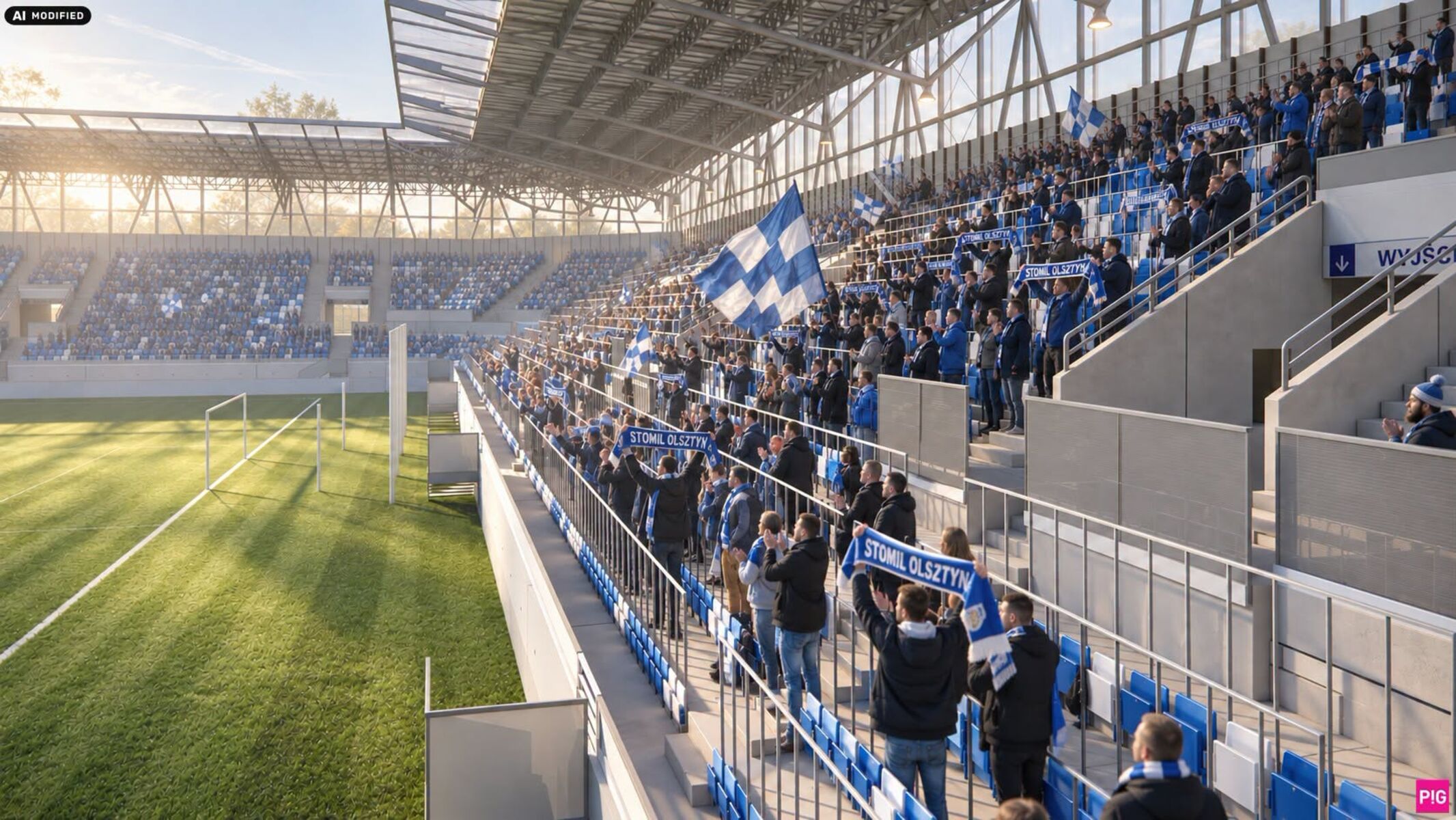 Wizualizacja nowego stadionu w Olsztynie. Rys. PIG Architekci