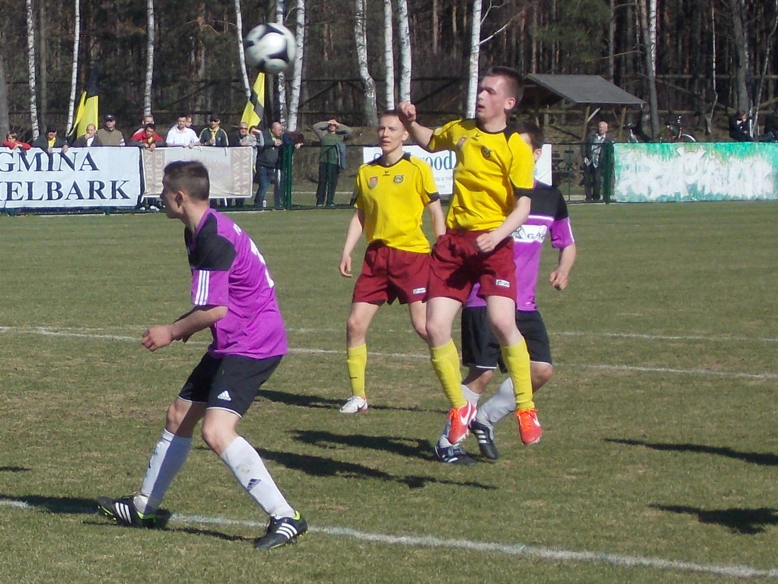 Omulew Wielbark - Polonia Iłowo 1:1. Fot. Daniel Kwiatkowski