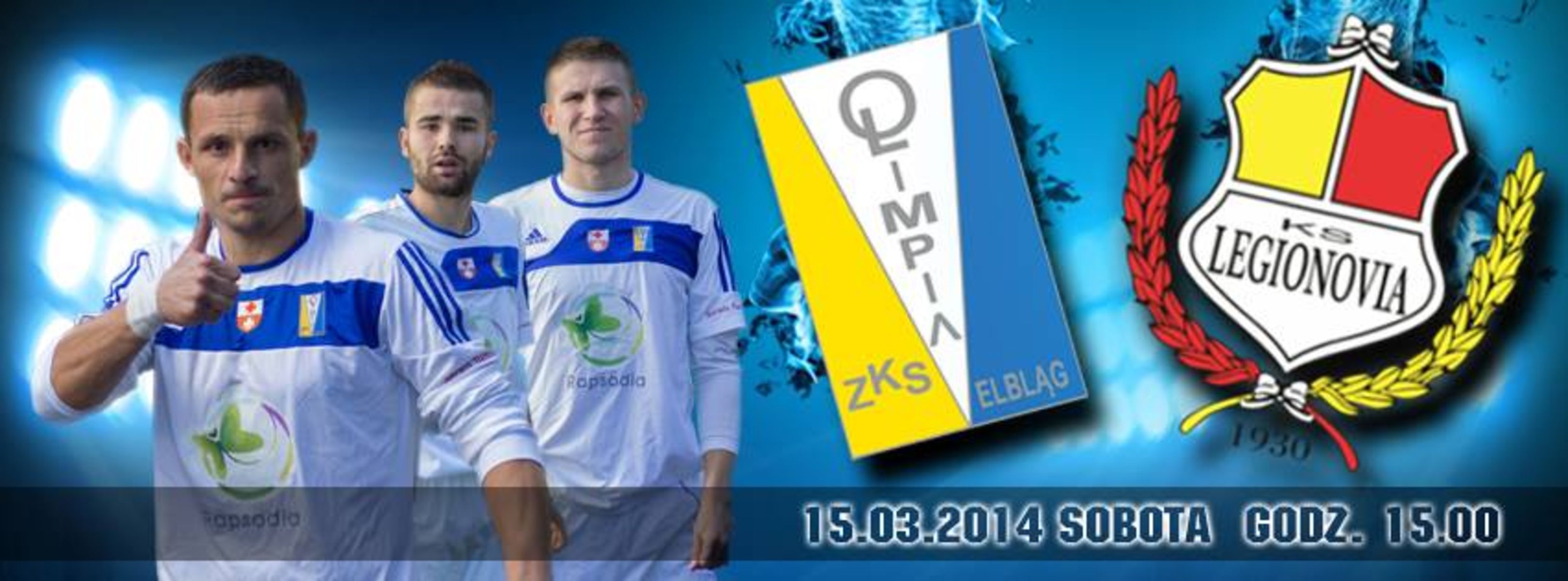 Plakat promujący mecz w Eblągu. Fot. olimpia.elblag.com.pl